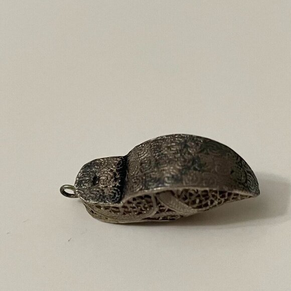 Vintage Shoe Clog Charm Filigree Pendant - Picture 13 of 14